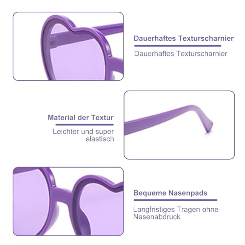 dogmoon Kleines Mädchen Kaninchen Tasche, Handtasche Mädchen mit 1 Stück Lila Brille und 14 Stück Haarklemmer, Kinder Hase Geldbörse PU Leder Prinzessin Mini Handtasche für Kinder(Lila)