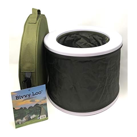 Bivvy Loo Tragbare Camping WC -Campingtoilette - Festival WC - Angeln Toilette - Outdoor Camping WC - Falten weg Wohnung - Unterstützt über 150kg - Camping Toilette - Portable Toilette (Green) Cover
