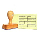 Stempel Buchung - Tabelle Konto Soll Haben Buchungsdatum - 60 x 40 mm