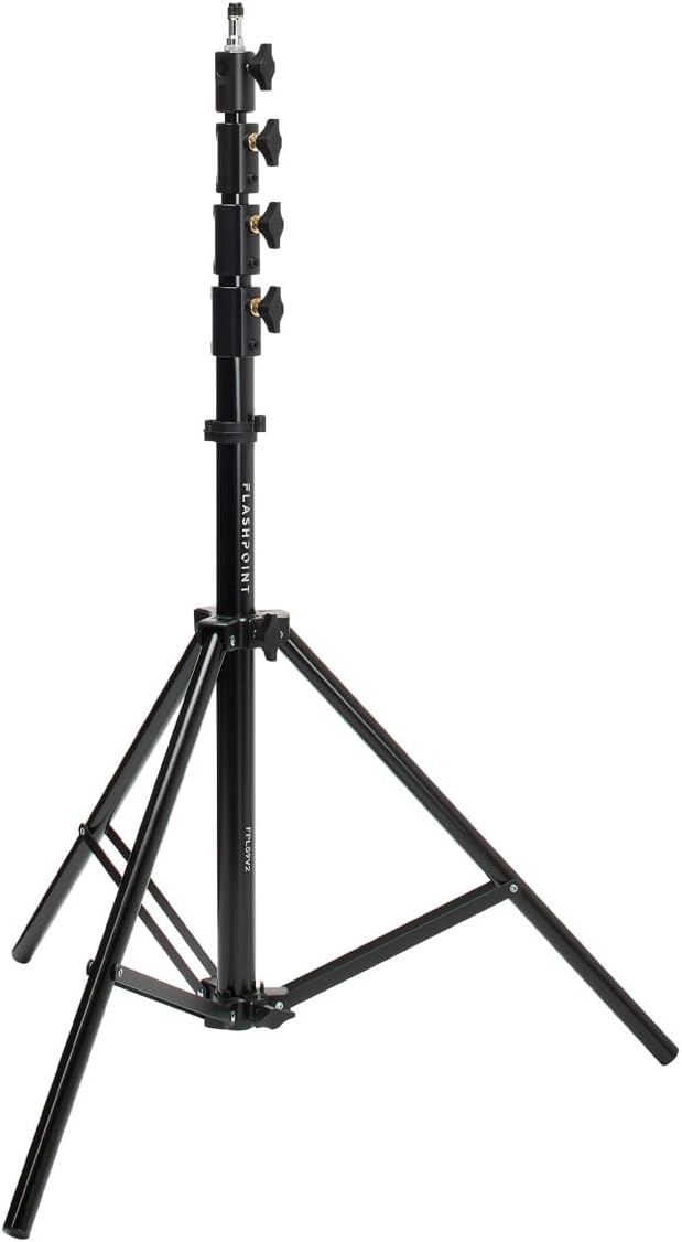 Flashpoint Pro Heavy-Duty Air-Cushioned Light Stand (Black, 9.5')
