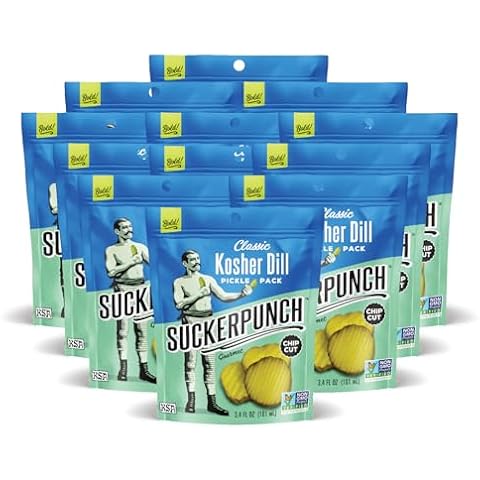 SuckerPunch Classic Dill Chip-Cut Pickle Pouch Snack Pack Cover