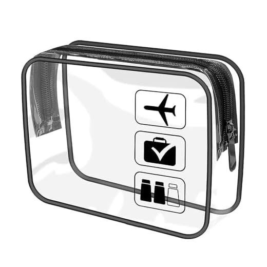 1 Liter Flugzeug-Handgepäck-Beutel, transparenter Kulturbeutel für Männer, Frauen, Kinder und Familie
