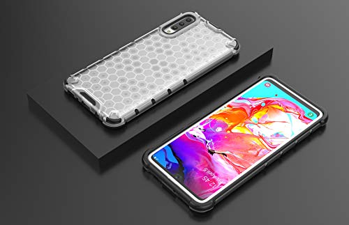 Image of Glasgow Premium Protection Case Cover Designed for Samsung Galaxy A70s [4 Corner Protection] with Raised Lips on the Front - Transparent