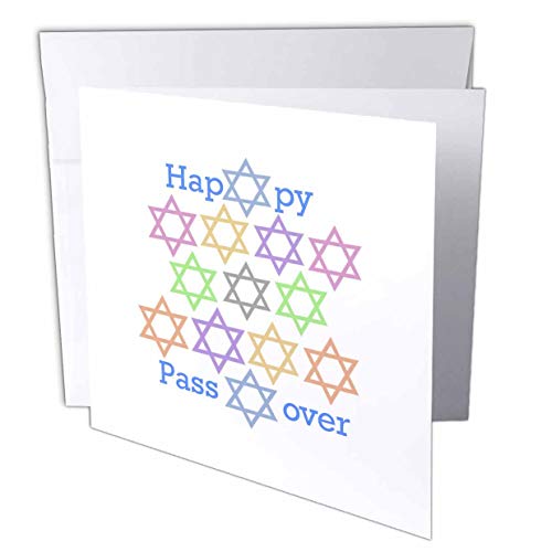3Drose Image Of Happy Passover With Rows Of Stars Of David - Greeting Card, 6" X 6", Single (Gc_235460_5) #TOP12