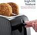 Russell Hobbs Honeycomb 2 Slice Toaster (Extra wide slots, High lift feature, 6 Browning levels, Frozen/Cancel/Reheat function, Removable crumb tray, 850W, Black, Textured high gloss) 26061