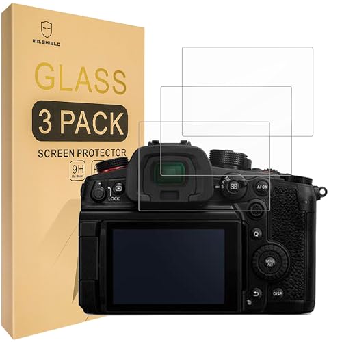 Mr.Shield [3-Pack] Screen Protector compatible with Panasonic GH6/GX9/GX85 [Tempered Glass] [Japan Glass with 9H Hardness] Screen Protector