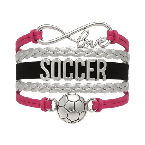 Infinity Collection Soccer Adjustable Bracelet - Soccer Fan Jewelry - Sporty Accessory with Ball Charm - Gift for Enthusiasts, Players, and Coaches - Game Day and Team Spirit Gear