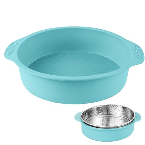 Spmarkt 10 Inch Round Silicone Cheesecake Pan Protector Leakproof Springform Pan Protector for Water Bath Baking BPA Free Food Grade Silicone Fits 10 Springform Cake Pans