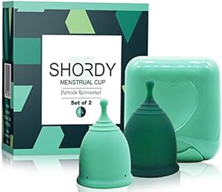 SHORDY Reusable Menstrual Cups, Set with Box, Period Starter Kit for Girls & Women, Eco Friendly and Safe Copa, High Comfort, Feminine Hygiene & Care Product, Tampon & Disc Alternative (Small & Large)