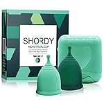 SHORDY Reusable Menstrual Cup (Small & Large) Set of 2 with Box, Medical Grade Silicone, Copa Menstruelle, Period Cup, Heavy & Light Flow, Feminine Hygiene, Tampons, Pads & Disc Alternative for Women