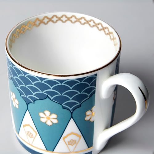 Image of India Circus Fine Bone China Coffee Mug Set of 6-220 Ml Each | Accented with 22 Carat Gold (6 Pcs)(LE11), Tea Cup Set of 6, Mugs for Coffee, Cups Set, Ideal for Gifting, Perfect for Home & Office