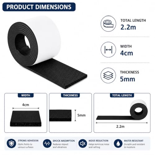 Image of HOME CUBE Self Adhesive Anti-Slip Furniture Pads Roll (4cm x 2.2m x 5mm)