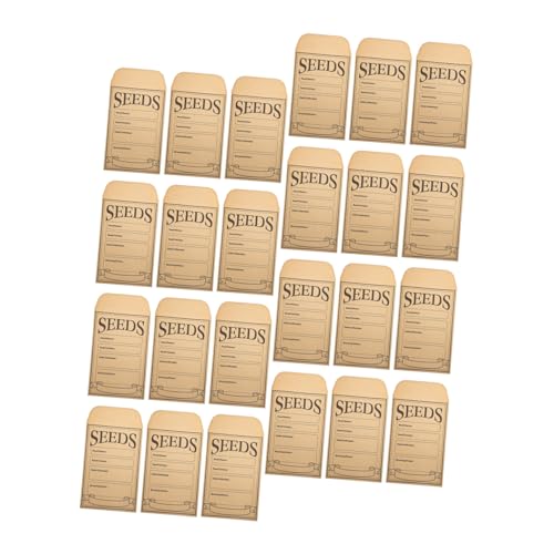 TIDTALEO 50個自粘クラフト紙ミニ封筒 花 野菜種子保存用 密封可能 小物整理 収納袋 コインコレクション対応