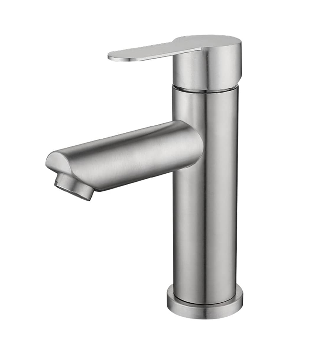 Single Hole Bathroom Faucet Single Handle Bathroom Sink Faucet Brushed Nickel Stainless Steel Basin Mixer Tap - Sink Drain & Deck Plate Not Included 1.2 GPM