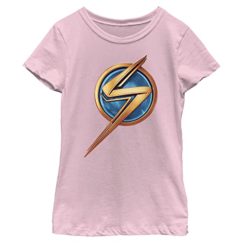 T-shirt Marvel Captain Marvel pour filles rose clair en taille L