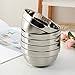 Buyer Star Stainless Steel Dinnerware Set, 12 Pcs, Silver, Rainbow, All Occasions, Includes 4*9 inch Plates, 4*5.1 inch Bowls, 4*Double-Layer Cups, Stackable, Durable, Non-Toxic, Dishwasher Safe