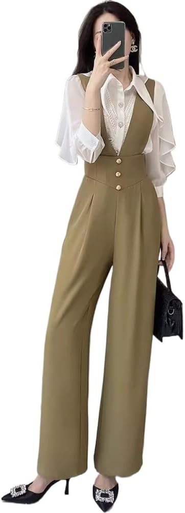 LIXINGHEITANG Overalls in autumn clothes, and slim waist, black jumpsuits for women