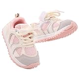DUONITITI Toddler Boy Girl Sneakers Fixed-tie Flexible Baby Walking Running Tennis Athletic Shoes(Pink,8.5 Toddler)