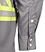 TICOMELA FR Shirts for Men High Visibility/Hi Vis Flame Resistant/Fire Retardant Shirt 6.5oz Light Gray Men's Welding Shirts