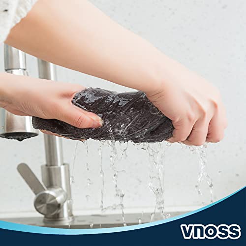 Vnoss Microfiber Cleaning Cloth, Super Absorbent And Lint Free Cleaning Rags For Kitchen Car Window, Pack Of 12, 16X 16 Inch, Grey #TOP3