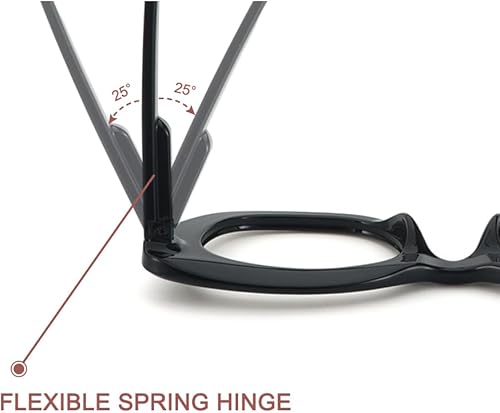 Miniatura 4 de JiSoo Gafas de lectura de ojo de gato de gran tamaño para mujer, gafas de lectura de ojo de gato de diseño, elegantes lectores con bisagra de resorte