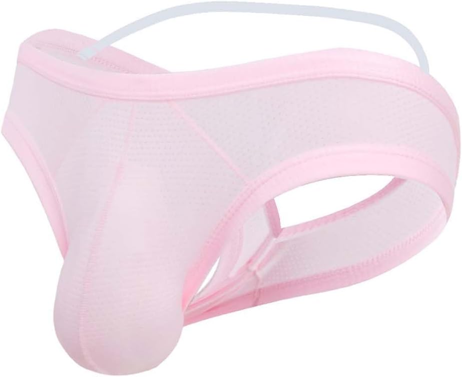Men's Bikini Briefs Sexy Open Behind Mesh Breathable Underwear Sexy Jockstrap Cotton Lingerie