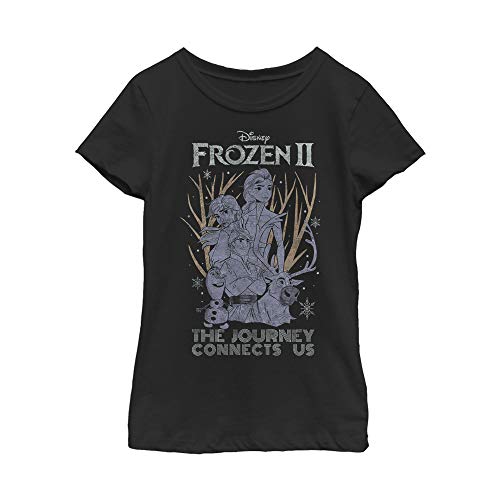 Fifth Sun Frozen 2 Sketchy Group Girl's Solid Crew Tee