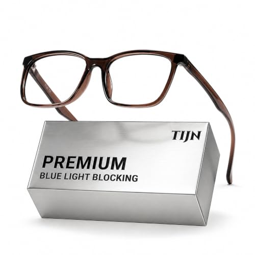 Image of TIJN Sleep Glasses for 99.9% TR90 Blue Green Light Blocking Dual AR Coatings Red Lens for Computer Gaming Reduce Eyestrain