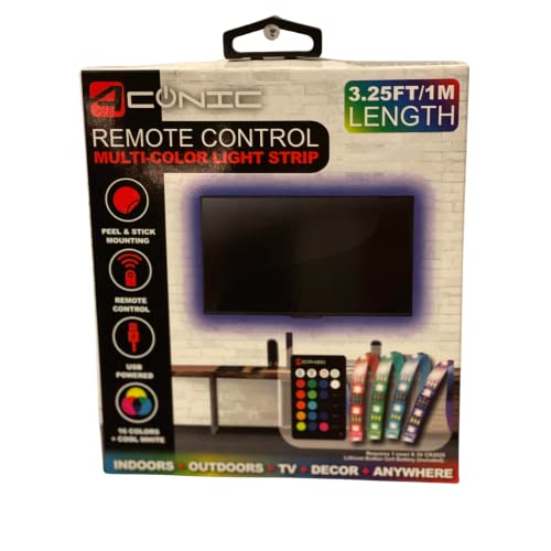 Tira de luces LED multicolor MIJ con control remoto, 1 metro miniatura 2