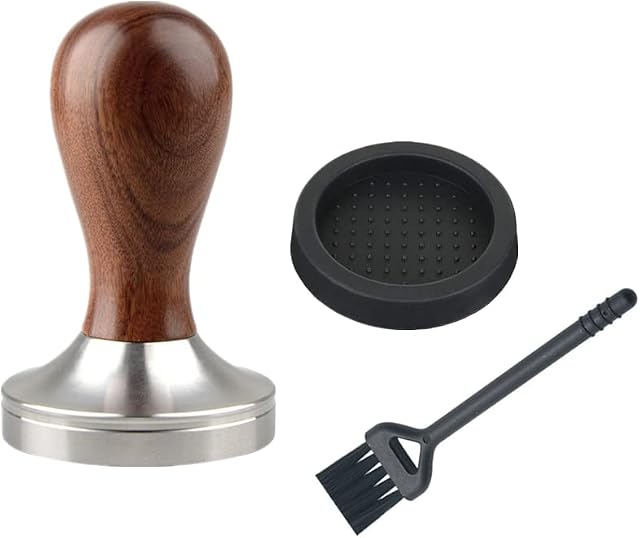 51mm Coffee Tamper,Espresso Coffee Tamper,Espresso Press with Tamper Mat,Coffee Press Tamper for Espresso Machines Accessory