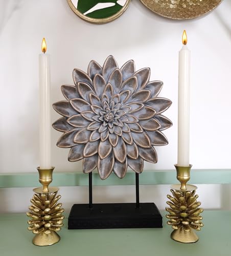 Bstgifts PINECONE CH Iron Pine Cone Candlesticks/Pine Cone Taper Candle Holders/Mid Century Christmas Decor/French Country Farmhouse Décor thumb #8
