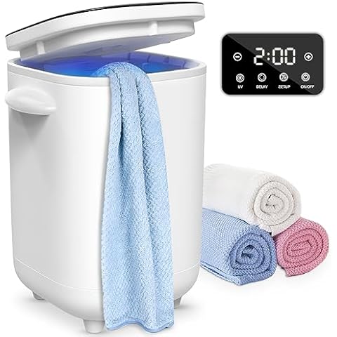 HORUSLY Towel Warmer Bucket, 40L Luxury Towel Warmer with UV Lamp, LED Display, Aromatherapy Disc Holder, Heat Time 15Min-12H and Up to 12 Hour Delay Timer, Hot Towel Warmer for Bathroom, Pool, Spa Cover