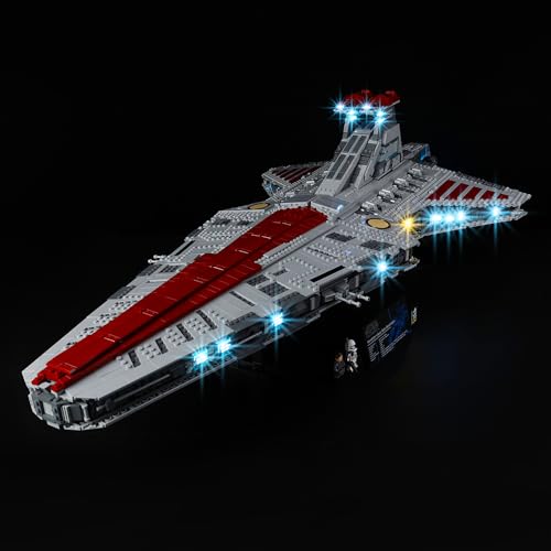 Kyglaring LED Lighting Kit for Lego Star Wars Venator 75367 Building Set (No Model) - Light Set Compatible with 75367 Class Republic Attack Cruiser - Without Model (Classic Version)