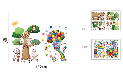 Animal Wall Sticker Cartoon Baby Children Diy Art Decal Self-Adhesive Wallpaper Mural Decorate For Living Room Tv Sofa Background Bedroom Kids Room Nursery #TOP1