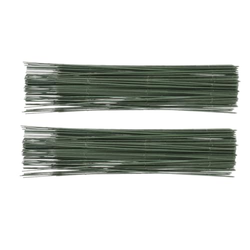 KALLORY Handmade Flower Branch 100pcs Green Floral Stems Wire for Flowers DIY Making