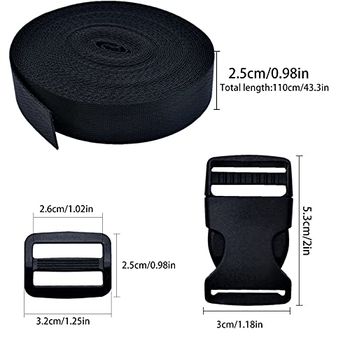 Fibbie Regolabili Laterali, Cinghia in Nylon