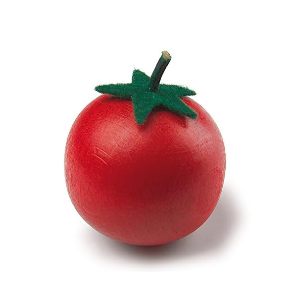 Erzi 12020 Tomate aus Holz, Kaufladenartikel für Kinder, Rollenspiele