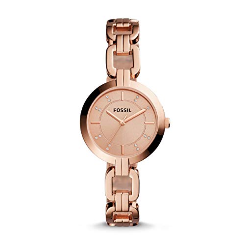 Image of FOSSIL Kerrigan Three-Hand Rose Gold-Tone Stainless Steel Watch