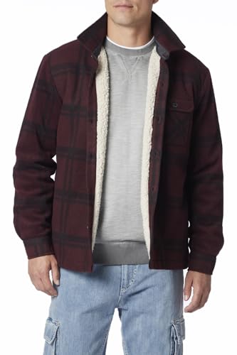 Image of UNIONBAY mens Woodsman Microfleece Lined Flannel Shirt Jacket