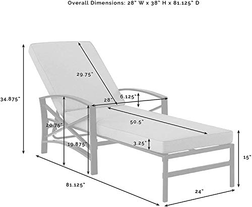 Crosley Furniture Ko60018Bz-Ol Kaplan Outdoor Metal Chaise Lounge, Oiled Bronze With Oatmeal Cushions #TOP5