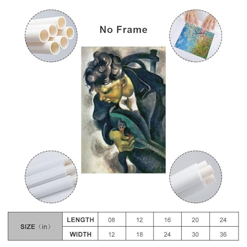 Marc Chagall Impression sur Toile David Tableau Moderne de Qualité - 2
