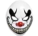 Amscan Party Adults Halloween Freak Show Clown Mask, White, 9.5" x 8"