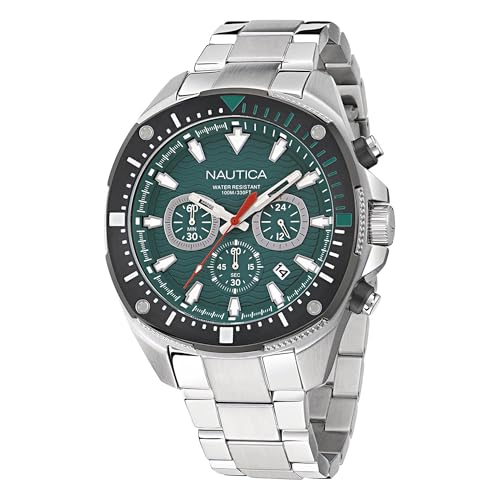 Nautica NCT BLUESAIL montre homme en acier inoxydable NAPBSF504 avec cadran bleu élégant