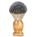 Bassion Shaving Brush for Men, Wet Shave Using Cream & Soap, Wood Handle Hair Salon Brush for Safety Shaving Razor, Straight Razor, Father's Day for Dad Boyfriend (Brown)