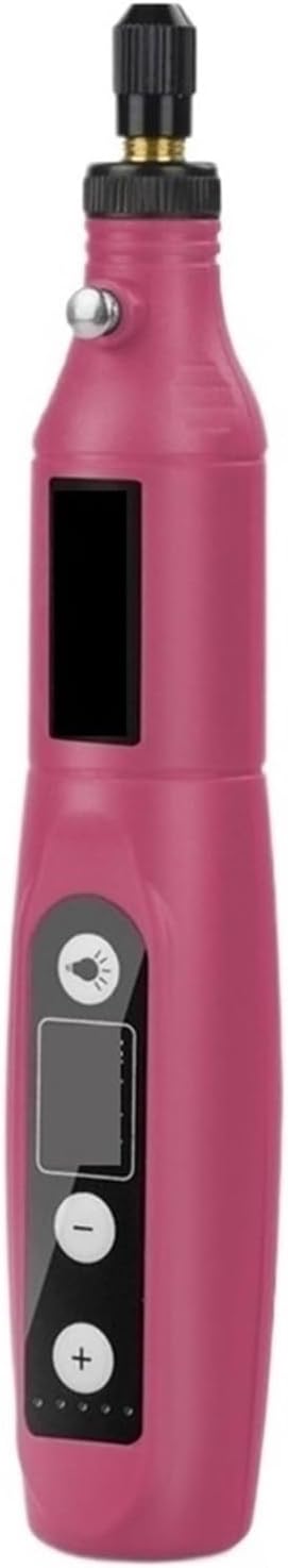 Electric Angle Grinder, Mini Cordless Rotary Tool For Sanding Polishing Drilling Etching DIY(Pink)