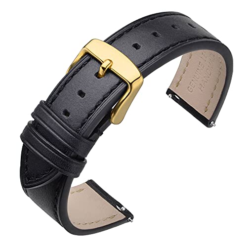 ANNEFIT Watch Band 16mm 17mm 18mm 19mm 20mm 21mm 22mm 24mm – Classic Oil Wax Leather Quick Release Watch Strap for Men Women