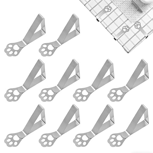 NiceNaiils 10 Pcs Pinzas para Mantel de Exterior Acero Inoxidable, Pinzas sujeta manteles de Mesa Exterior, Pinzas para Manteles de Mesa, Clips elásticas Mantel, para Cubierta para hogar, Fiestas