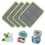 FainFun 4 Stück Kühlakkus für Kühltasche, Ice Packs for Cool Bag, Mini Kühlpads für Kühltasche, Kleine Kühlakkus für Reisen, Picknicks, Schule, Büro, Camping