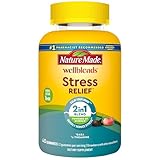 Nature Made Wellblends Stress Relief Gummies, L theanine 200mg to Help Reduce Stress, with GABA 100mg, Same Day Stress Support, 40 Strawberry Flavor Gummies