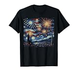 4th of July Starry Night USA Fireworks Women Men Kids T-Shirt